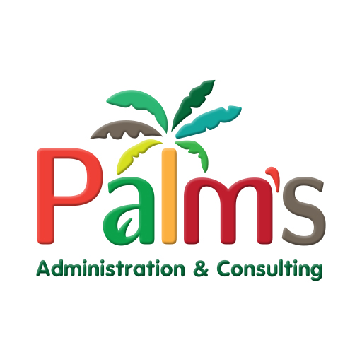 Palm's Administration & Consulting logo design.