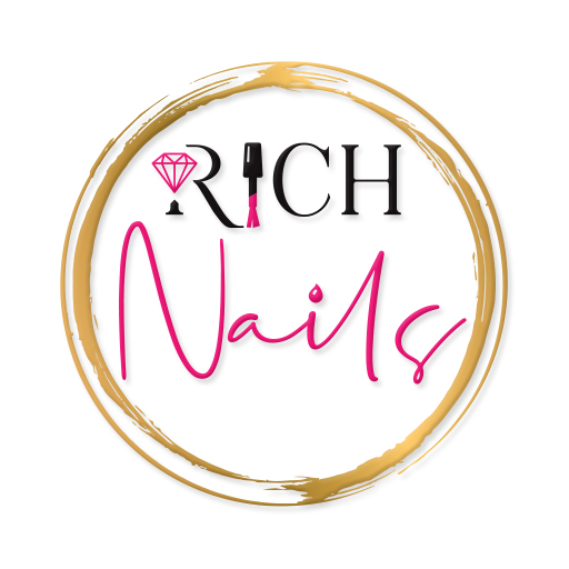 Rich Nails logo design.