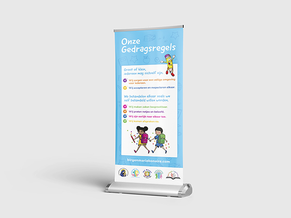 Banner mockup for Onze Gedragsregels.